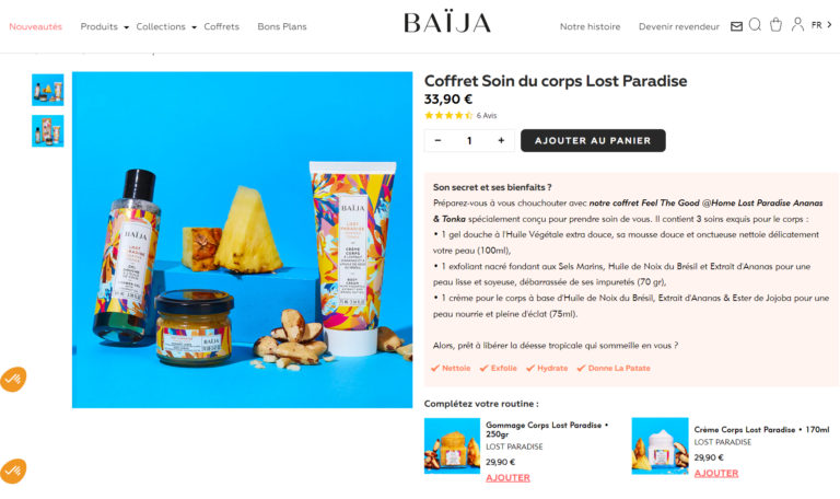 Fiche produit Baïja