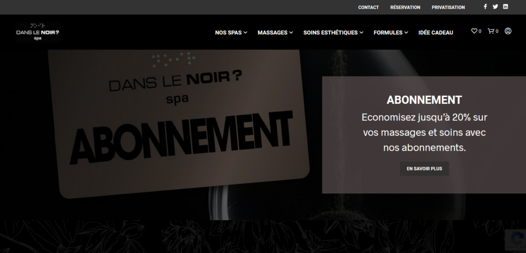 Spa dans le noir
