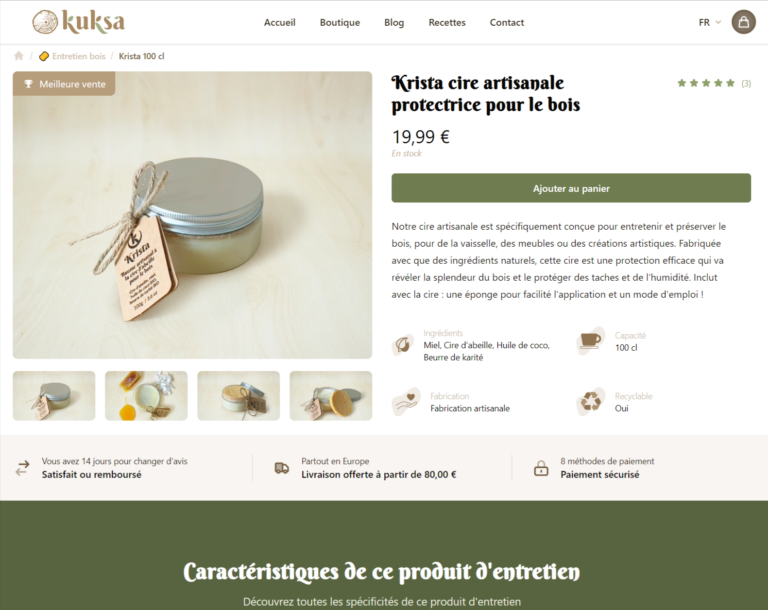 Kuksa fiche de produit